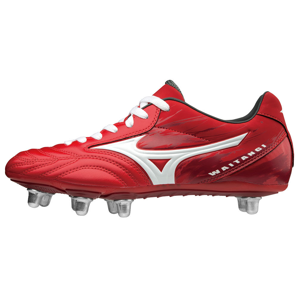 Botas De Rugby Mizuno WAITANGI PS Para Hombre Rojos/Blancos 0625741-VW